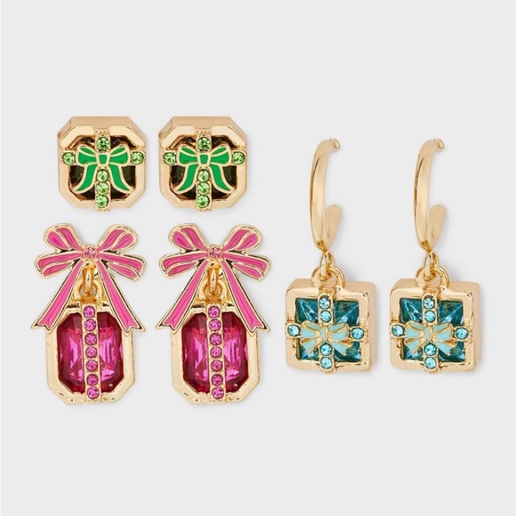 BaubleBar Jewelry - SUGARFIX BaubleBar Presents
Requested Holiday Gift Stud Earring Set 3pc - NWT